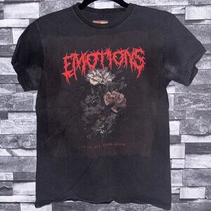 Teen Hearts Roses  Black Graphic Kids Tee